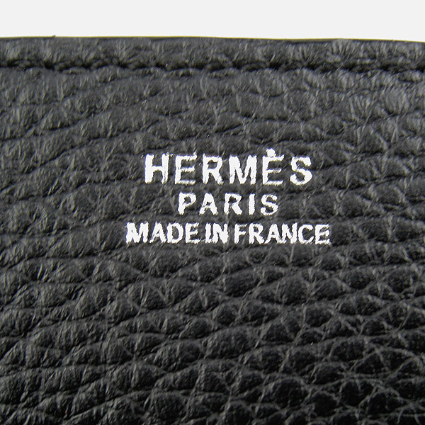 7A Hermes Handbag Hermes Togo Leather Messenger Bag Black h2811 Replica - Click Image to Close